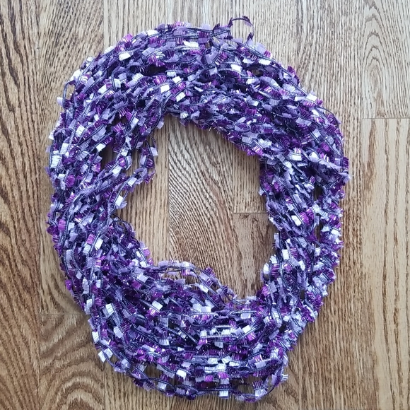 Gorgeous Violet Shimmer Circle Scarf ❤ The Perfect Accent! - Picture 2 of 2